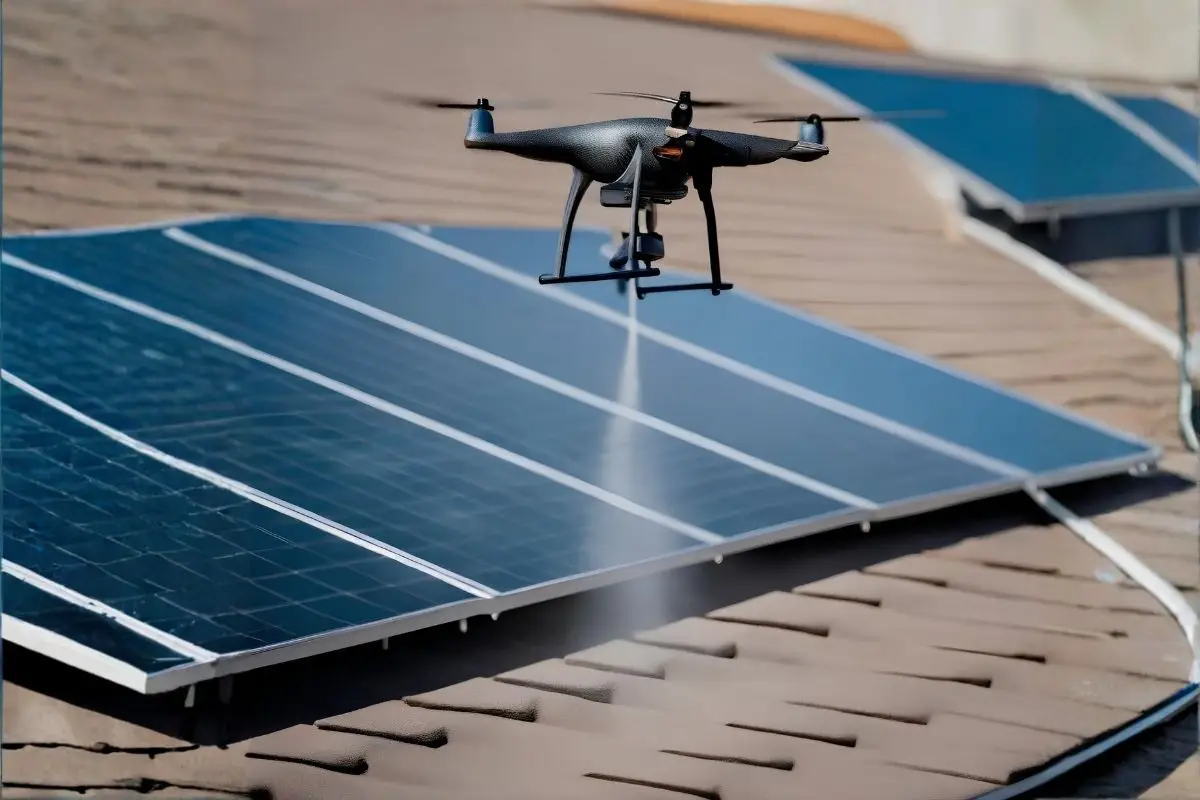 Profi Photovoltaikreinigung mit Drohne